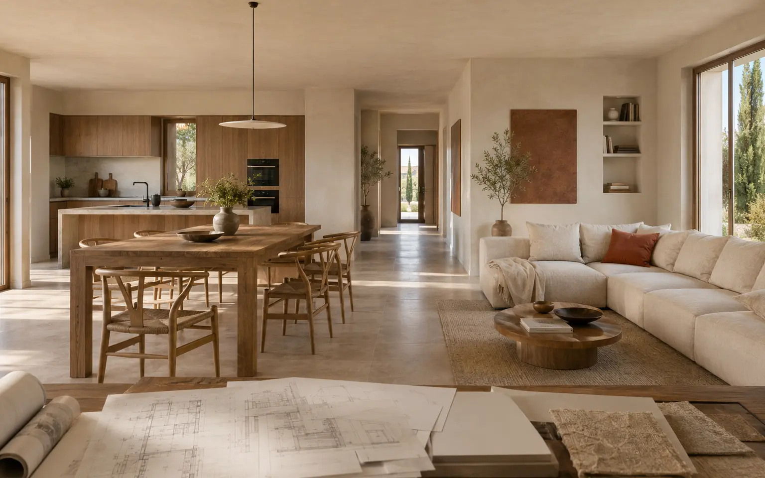 Interno contemporaneo di un appartamento