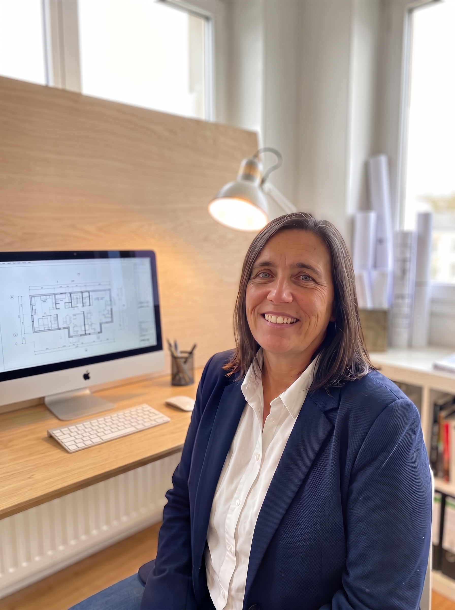 Architetto Luciana Delich nel suo studio